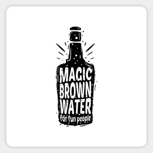 Bourbon bottle Funny Definition Drinking Quote Magic Brown Water For Fun People Vintage Magnet